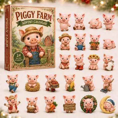 Adventskalender „Schwein auf dem Bauernhof“ 2026 – 2D-Überraschungsbox