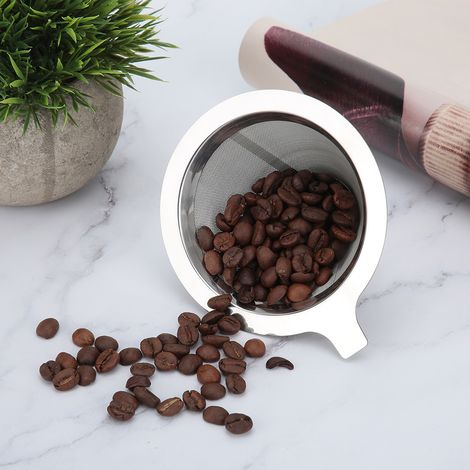 Kaffeefilterbecher aus Edelstahl für den Haushalt, Kaffeefilter-Filterwerkzeug (1/5)