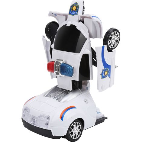 2-in-1 ferngesteuertes elektrisches Rennauto für Kinder, verwandelt sich mit Licht in einen Roboter. (1/5)