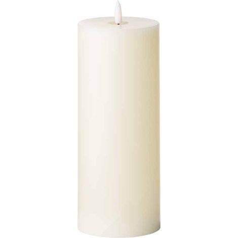 Luxe Collection Natural Glow 3.5 x 9 LED Candle - Plastic/Wax - L9 x W9 x H23 cm - Ivory