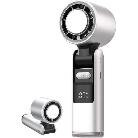 Bärbar Handhållen Fläkt - Kraftvolle persönliche Kylflakte, batteriebetriebene Vikbar Luftkylare, Viktig Sommargadget für Skrivbord/Strand/Resor