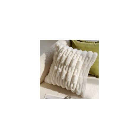 Lot de 2 housses de coussin beige 45x45 cm, douces et moelleuses, décoratives pour canapé, salon, chambre, voiture.