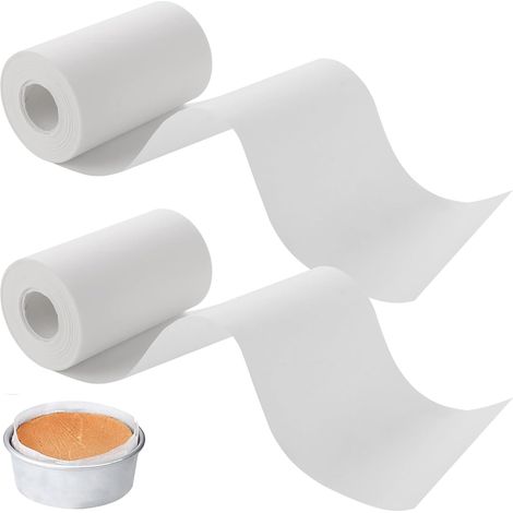 2 Pièces Papier Sulfurisé Blanc 10 cm X 50 m, Papier Cuisson Rouleau Antiadhésif pour Moule Gâteau, Pâtisserie, Four, Pizza, Air Fryer et Emballage (1/5)