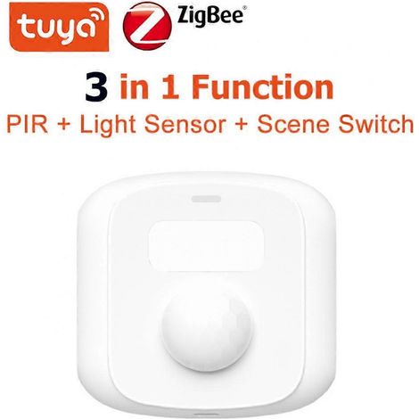 Détecteur de mouvement Tuya Zigbee Wifi, capteur de luminosité, appareils domotiques connectés, fonction de changement de scène, détecteur de mouvement PIR intégré. (1/5)