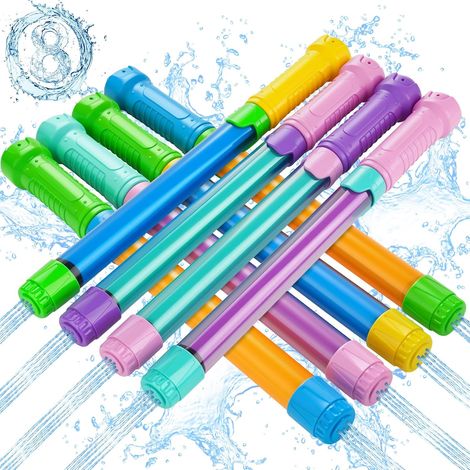 Water Gun for Kids, 8 Pack Water Guns for Kids Adults, Long Range Water Gun Set, Swimming Pool Toy, Summer Outdoor Water Toy for Beach and Garden (1/5)