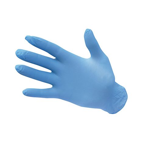 Boite de 100 gants jetables en nitrile non poudrés Bleu M - Taille 8