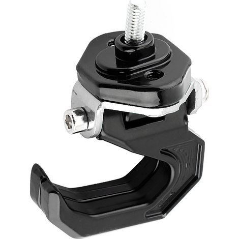 Sacoche moto universelle modifiée crochet support aluminium noir/argent pour bagages moto (1/5)