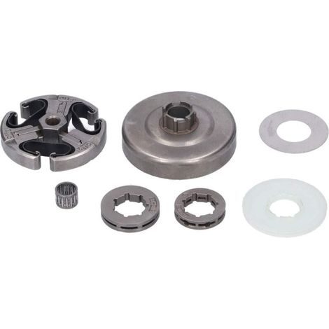 Kit de cojinete de tambor de embrague 3/8", compatible con Husqvarna 61, 66, 162, 266, 268, 272 Xp.