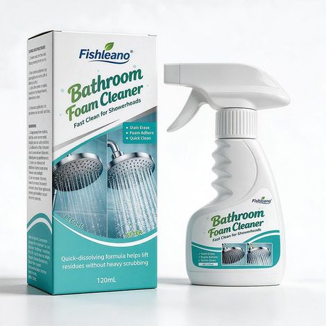 Nettoyant pour salle de bain, élimine le calcaire et les taches d'eau sur les vitres et le carrelage, détachant puissant. (1/5)