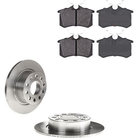 KIT FRENI POSTERIORI compatibile con VW GOLF VI CABRIOLET (517) - DISCHI + PASTIGLIE OEM: P 85 020 , P 85 125 / 17520 , 18117 , 17729 /SOSTITUZIONE DIRETTA/BASSA POLVERE/SILENZIOSO (1/5)