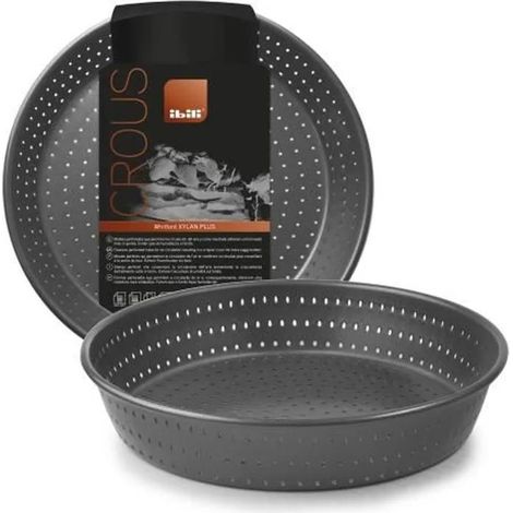 Ibili Hoch perforierte Backform 24 cm silber (1/2)