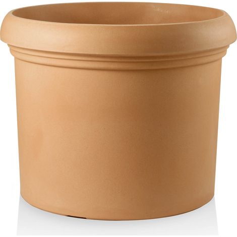 Vaso Ø60x45cm in Resina Tulli Cilindro Vicenza Classic 60 Anticato