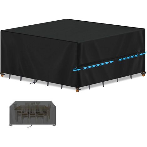 Gartenmöbel Abdeckung 250x200x80cm wasserdicht 420D Oxford für Loungemöbel (1/5)