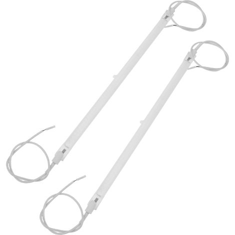 Tube Chauffant Quartz pour Chauffage Infrarouge 2 Pièces Blanc Quartz et Céramique, pour Appareil Portable ou Chauffage D’appoint, Chambre et Bureau (1/5)