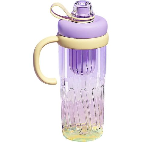 Gobelet réutilisable, gourde de sport pour femme, 950 ml, étanche, avec paille et poignée, mug isotherme pour café glacé, bouteille d'hydratation portable. (1/5)
