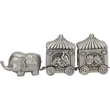 Boîte de rangement pour dents métallique forme d'éléphant voiture, coffret décoratif exquis, cadeau ornement. (1/5)