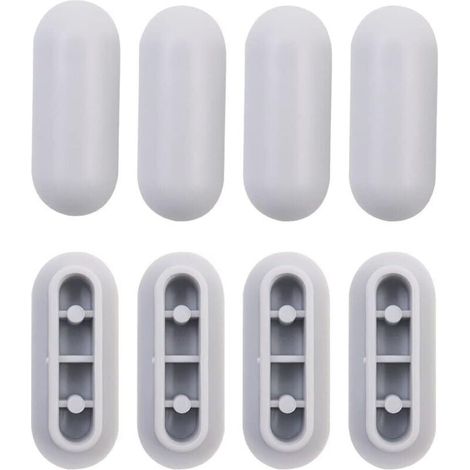 4 Pièces Tampon Universel pour Siège de Toilette Universel Chocs Kit de Tampon Abattant WC Plastique Toilette Pare-chocs Remplacement