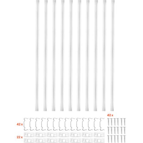 Mophorn LED-Profil 10er-Set 2 m, eloxiertes Trockenbauprofil mit milchiger Abdeckung, Endkappen und Befestigungsclips, Einbauprofil für Gipskarton, Aluminiumprofil für Wand- und Deckenmontage (1/5)