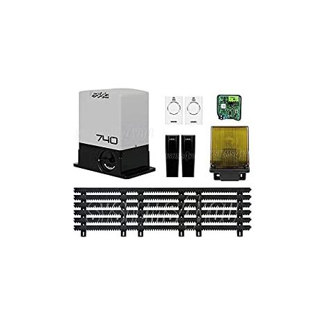 Set completo per mantiburi FAAC 740 con 2 porte con una sola mano e trasmettitore 6 dentu 30 x 20 mm