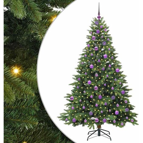 Albero di Natale artificiale con 300 LED Verde 180 cm PE e PVC vidaXL