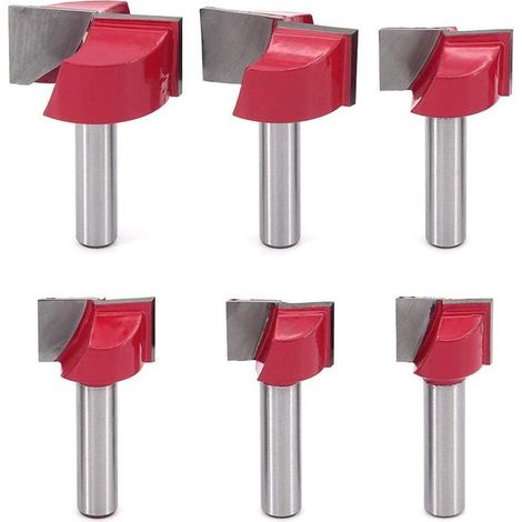 Enowelir 6Pcs 8mm Tige Fraise à Rainurer Pour Bois Fraisage à Menuiserie Fraise à Bois Fin Double Tranchant Nettoyage du Fond de Bois Routeur Bits Dia de Coupe 18/20/22/25/30/32m (1/3)