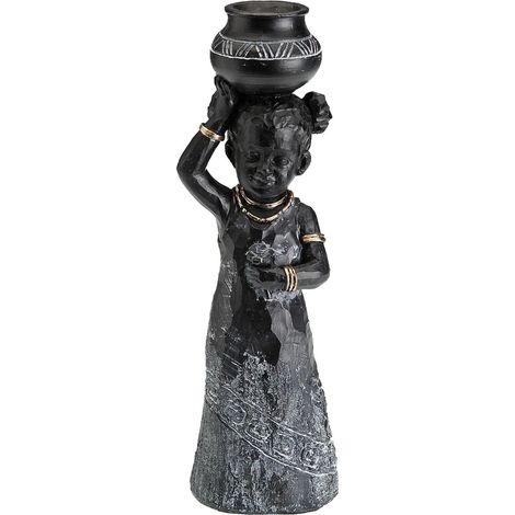 Statuette décorative fillette africaine 25.5 cm (1/2)