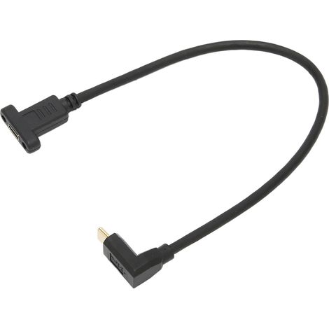 Câble d'extension USB 3.1 Type-C mâle vers femelle, stable et rapide, avec trou de fixation pour panneau.