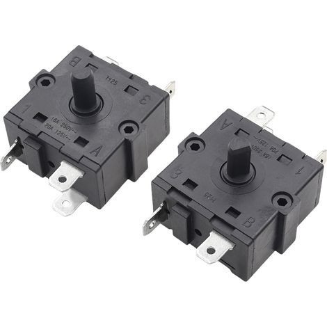 Drehrichtungsschalter für den Lüfter eines ölgefüllten Elektroheizgeräts, 4 Geschwindigkeitsstufen, hohe Leistung, 16 A 250 V, 33501, 5 Pins, 4 Geschwindigkeitsstufen (1/5)