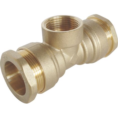 Raccord laiton Té Femelle 3/4" au centre SUMO pour tube PE Ø25 mm (1/5)