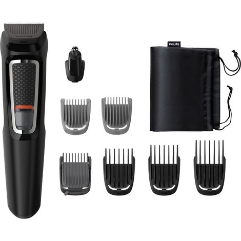 Philips PHIMG3730/15 Multigroom Series 3000 Tagliacapelli e Barba Kit 8 in 1 Nero (1/2)