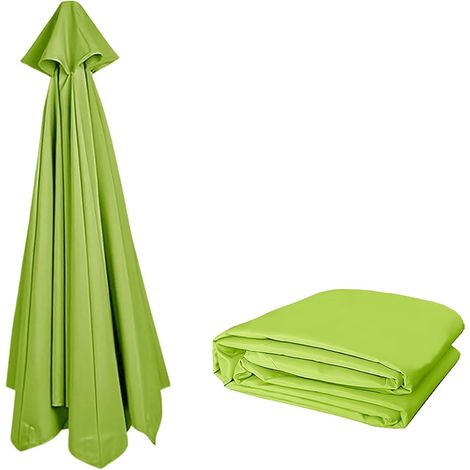 3.50M Rechange pour parasol de patio en extérieur Remplacement robuste pour parapluie de marché Toile de parasol pour 8 baleines Protection UV et imperméable auvent de rechange Seulement (1/5)