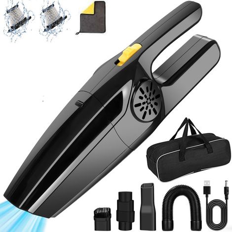 Aspirateur de voiture, aspirateur portatif sans fil 8000 Pa, aspirateur portable rechargeable puissant 120 W, mini aspirateur portatif (1/5)
