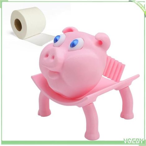 Porte-rouleau de papier toilette - FAFEICY - Cochon - ABS - Amusant - Pratique (1/4)