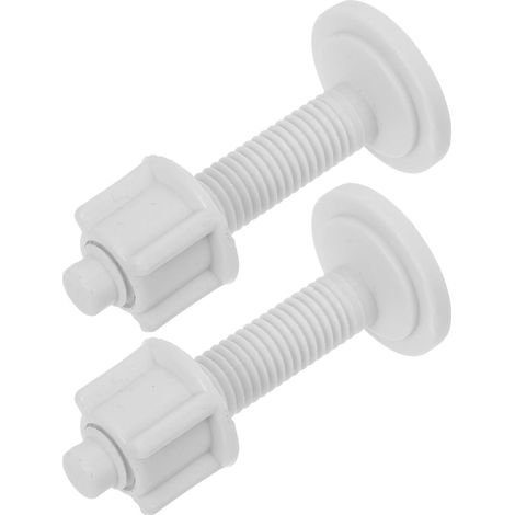 Vis De Réparation Pour Abattant WC 2pcs Boulons En Plastique Blanc Avec Écrous Pour Fixations De Siège Installation Facile Et Retrait Rapide (1/5)