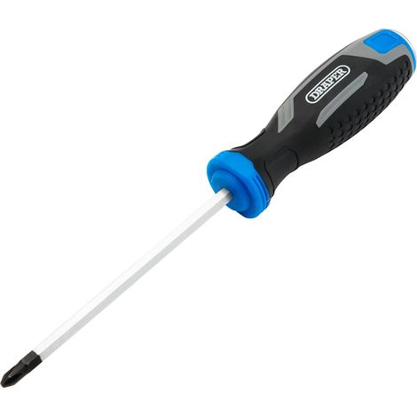 Draper PH2X125MM Soft Grip Phillips Screwdriver – Pound Thru Design for Heavy-Duty Screwing Tasks