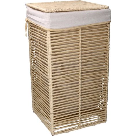 Papier hilary beige quadratischer faltbarer Abfallbehälter cm31x31h60