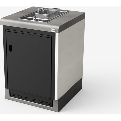 TUOZI - Module de support KITAWAY ELECTRIC Plaque de cuisson 61 pour Barbecue en Béton Préfabriqué (Blanc, Gris - 61 x 63 x 63 cm) - Usage Extérieur