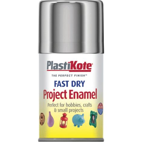 PlastiKote Fast Dry Enamel Aerosol Spray in Chrome Finish, 100ml (PKT150S) (1/2)