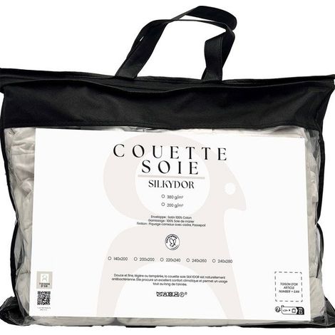 TOISON D'OR - Piumone SilkyDor – Calore temperato cotone e seta di gelso – 240 x 260 cm