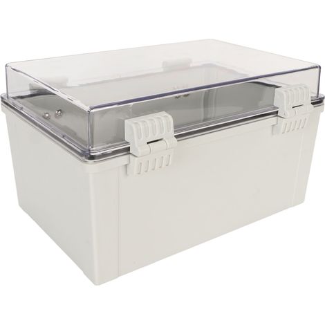 Boîte de Distribution Électrique IP66 Étanche, Couvercle Transparent, Boîtier de Jonction à Encliquetage, 300x200x170mm (1/5)
