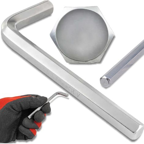 Chiave a brugola JCB esagonale CRV 9 mm a 6 punte tipo L