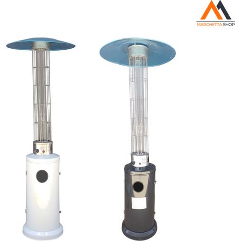 STUFA AEREA CILINDRICA 12,5 Kw - verniciata grigia antracite
