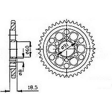 COURONNE DUCATI 1098 R/S 07- DIVERS 25271CZ40