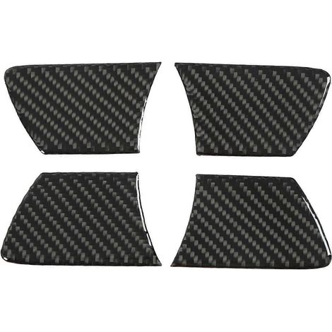 4 pièces de caches de porte intérieure en fibre de carbone véritable, élégants et de remplacement pour Hilux 2015-2021 (1/4)