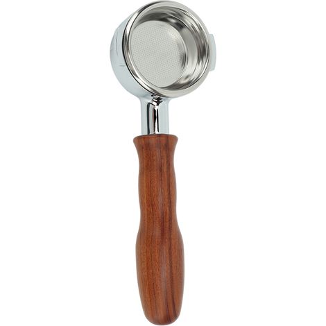 Filtre de porte-filtre expresso 58 mm E61, fond nu, sans poignée, rouge, pour café à domicile (1/5)