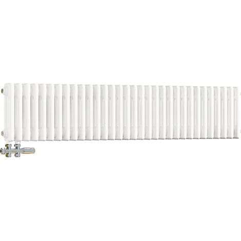 Duschparadies 300x1460mm Traditioneller Heizkörper für Warmwasserbetrieb Weiß 1202W 3Säulen (1/5)