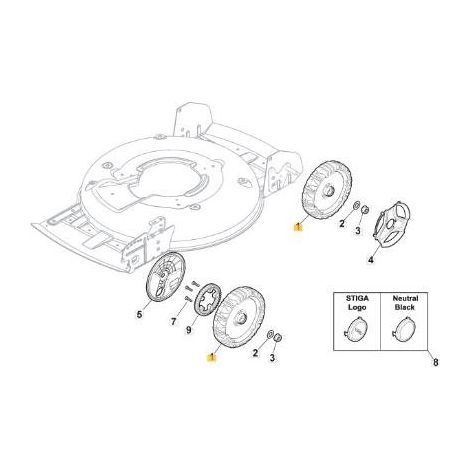 LLANTA ALU COMPLETA D=210 STIGA'15 ORIGINAL STIGA - 381007494/0