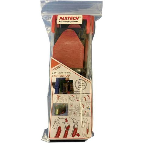 FASTECH® 906-810-Bag Bande auto-agrippante avec boucle partie velours et partie agrippante (L x l) 810 mm x 50 mm noir, (1/5)