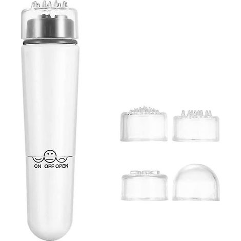 4-in-1 Mini-Elektro-Gesichtsmassagegerät, Akupressur-Massagegerät zur Schmerzlinderung (Weiß) (1/5)