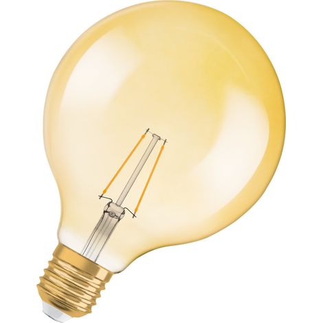 Osram lampadina globo trasparente led vintage 1906 a filamento 2,8w luce calda 2400k led808980box1 (1/5)